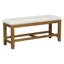 Ensemble de table de salle à manger, banc de 44 pouces et 4 chaises de salle à manger à dossier échelle, brun foncé-1292963027