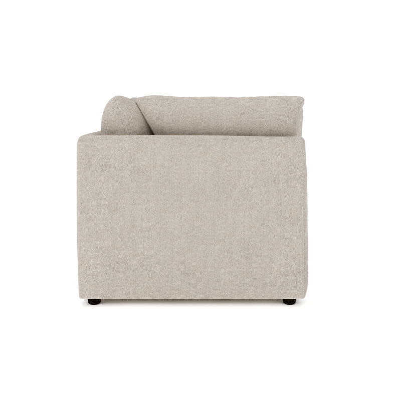 Fauteuil modulaire rembourré Kallie faisant face à la gauche, Ficelle Monique
