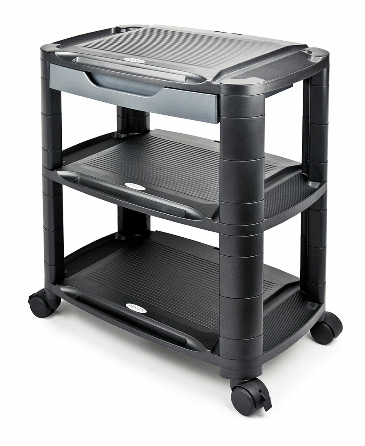 Extra Wide Mobile Printer / Fax Stand 3-Shelf Model : Kantek Inc.