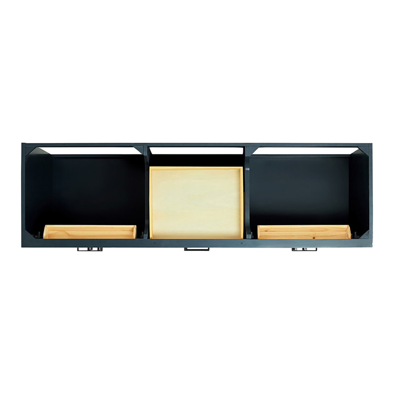 ARIEL HEPBURN 73 IN DOUBLE RECTANGLE SINK VANITY 1,5 IN, Midnight Blue, 73", Rectangular