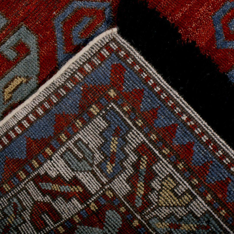 Burano Hand Knotted Wool Geometric Area Rug, Rectangle 5' x 7'