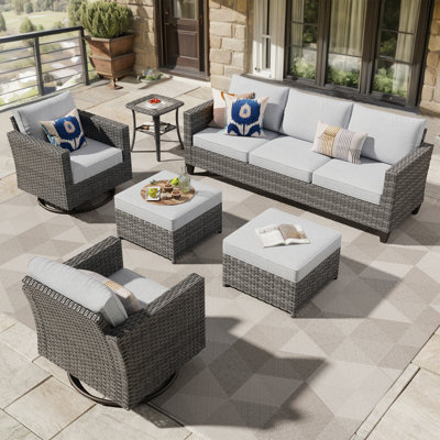 Outdoor Furniture With Sofa 6-piece Set
