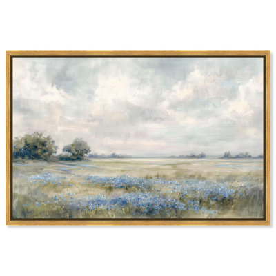 Pastel Prairie Dreams Canvas Print Vintage Wall Decor by Art Remedy, Gold Frame, 30 x 20