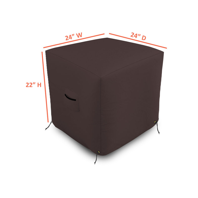 Outdoor Air Conditioner Cover, 55.9cm H x 61cm W x 61cm D, Coffee