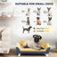 Canapé-lit pour chien avec coussin moelleux, housse lavable, orange