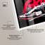 Grind Speed Car Red Shadowbox Print Mancave Decor par Art Remedy, cadre blanc, 24 x 16-105870852-105870969