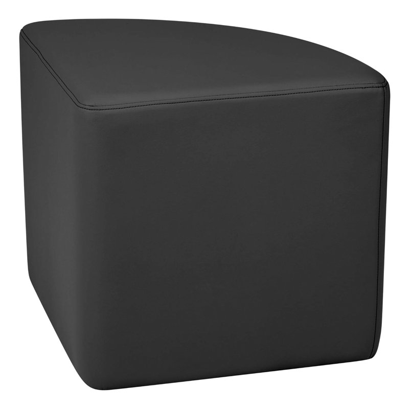 Upholstered Pie Ottoman 18" Height, Black