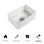 Évier de cuisine en argile réfractaire avec grille et crépine L 33 po x l 18 po Fireclay