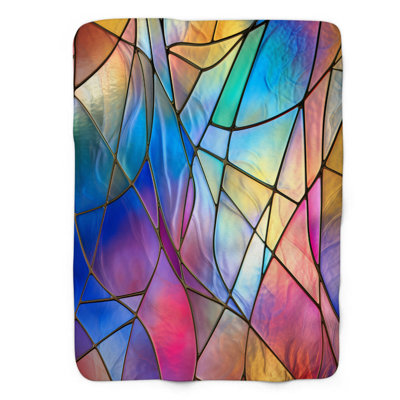 Motifs de verre éclatant - couverture Sherpa de qualité supérieure 1 pièce