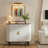 39" Modern Fluted Bar Cabinet with Storage Drawer & Hidden Side Compartments-129194101