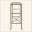 Console en or antique, plateau en miroir