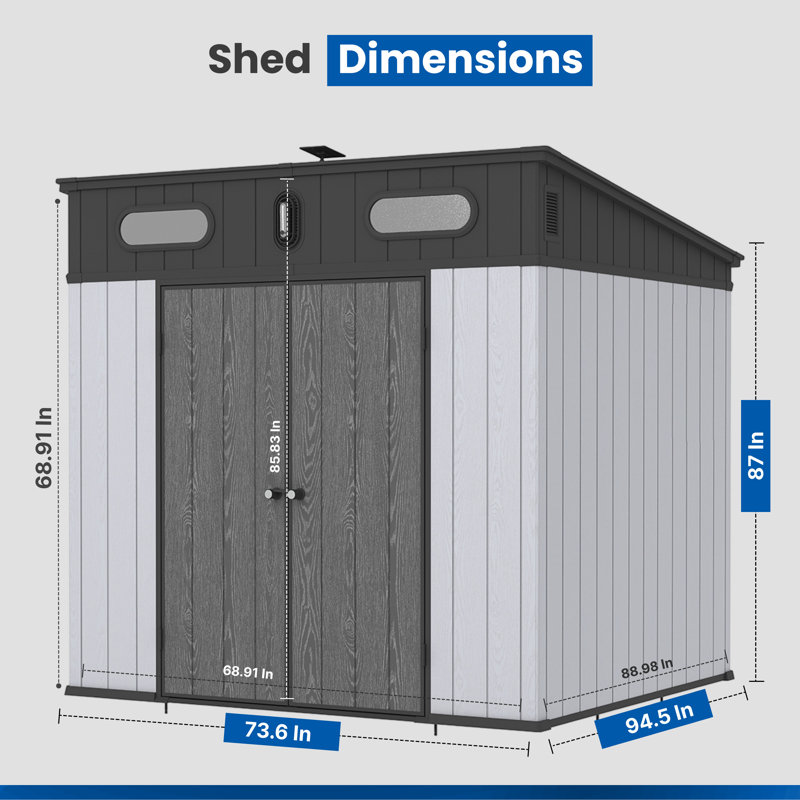 Rangement pour outils de jardin 8 x 7 pi Aleko