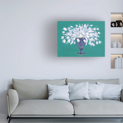 «Turquoise Tulip Bouquet III» sur toile