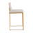 Fuji Contemporary High Back Counter Stool In Gold Steel And Beige Fabric By Lumisource - Set Of 2-834114296-834114278-834114272