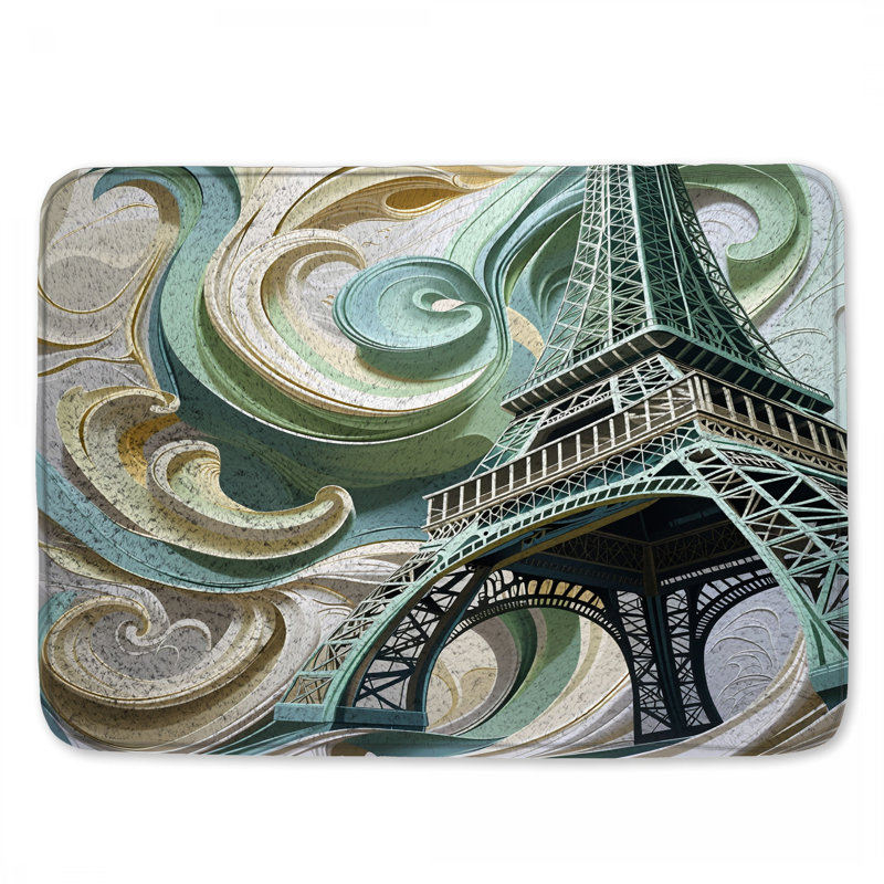 Décoration de salle de bain moderne Eiffel, L 24 po x L 17 po