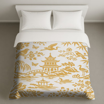 Chinese Landscape Illustration Duvet Covers