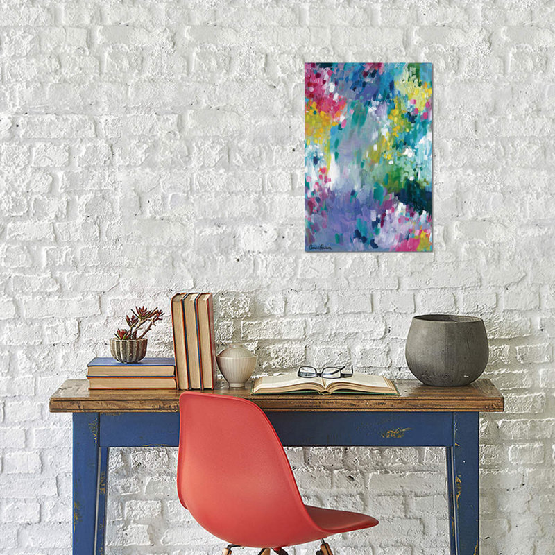 Dancing In The Rain by Amira Rahim - Painting on Canvas, Wrapped Canvas, 20.32 cm H x 30.48 cm W