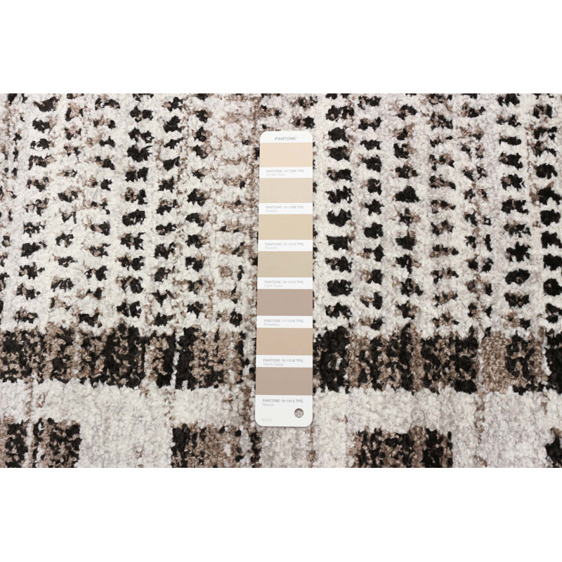 Tapis ivoire / gris Whittney Quattro, Rectangle 5 pi 2 po x 7 pi 5 po