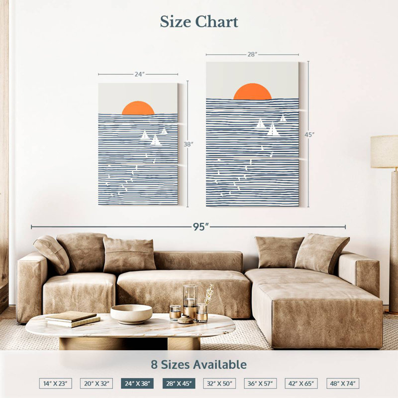Three white sails Aletra, H 38 po x l 24 po