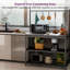 46''W Kitchen Island With Storage & USB Charging Station, Bakers Rack With 5 Racks-580155920