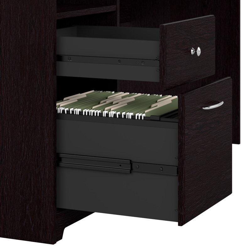 Bureau d'ordinateur en L Shelonda, Chêne espresso, H 29,96 po x l 60 po x P 23,19 po