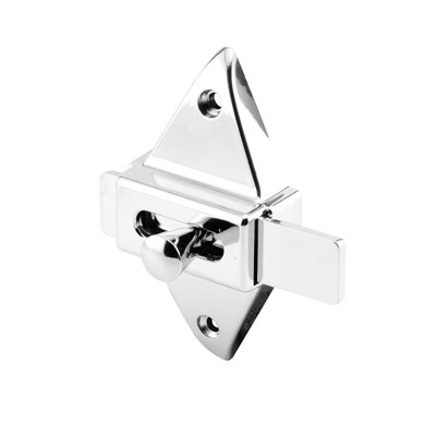 2-3/4 in. Hole Center Spacing Slide Latch, Diecast Zamak Construction, Chrome Plated (Single Pack)