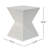 14.25" Natural Wood Grain Finish Prismatic Symmetry Concrete Outdoor Side Table with Symmetric Design – Weather-Resistant Accent for Patio, Garden, or Balcony