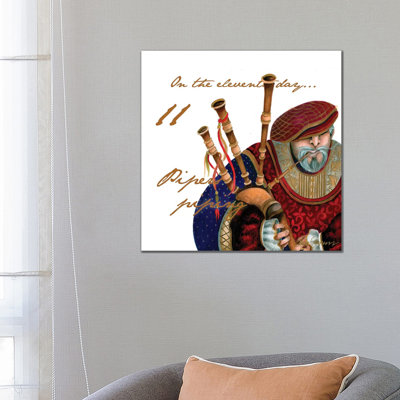 Eleven Pipers Piping by Janice Gaynor - Wrapped Canvas Print