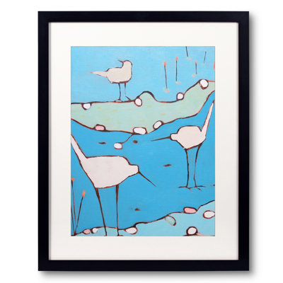 Three Egrets Print by Phyllis Adams