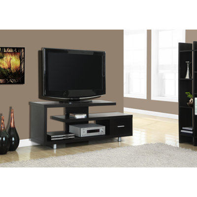60 Inch Tv Stand, Brown Laminate Entertainment Center With Storage, Modern Style For Living Room And Bedroom Storage Console, Contemporary