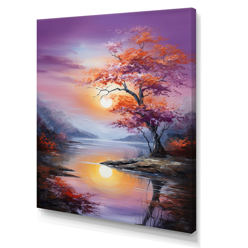 Art liquide de lever de soleil, Toile tendue, H 40 po x l 30 po x P 1,5 po