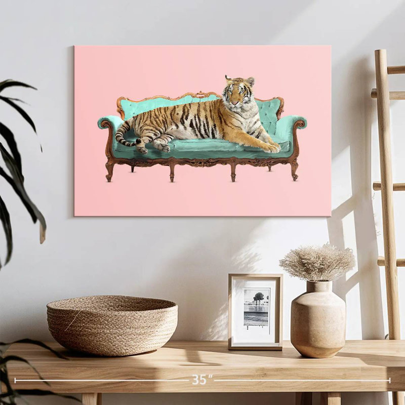 Tigre paresseux, H 16 po x l 24 po