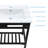 24" x 18" Console Bathroom Sink with Stainless Steel Stand, Integrated Ceramic Vanity Sink with Overflow, Open Shelf, Single Hole Faucet Compatible