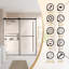 Cabine de douche à roulettes exposée sans cadre avec verre transparent l 68 po x H 76 po Belizzi