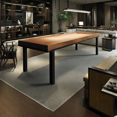 Industrial Style Heavy Solid Wood Dining Table