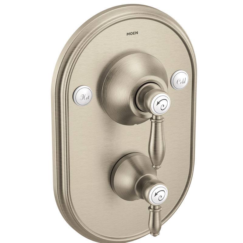 Ensemble de garniture de valve de transfert WeiMouth Posi-Temp avec 3 fonctions intégrées, Nickel brossé