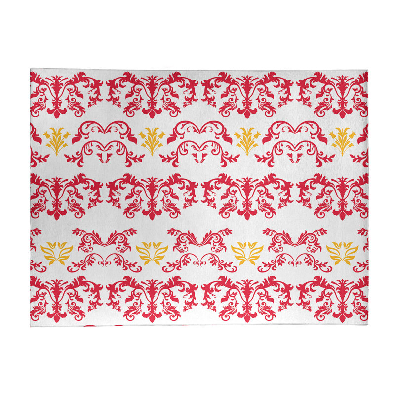 Damask Indoor Rug, Rectangle 9' x 12'