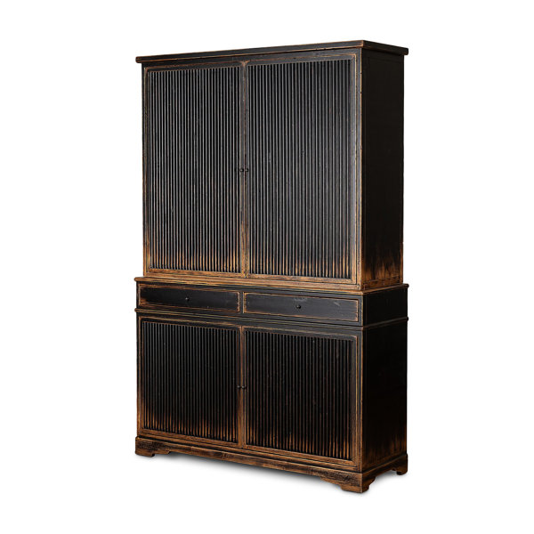 Amber Lewis X Four Hands Turner Cabinet-worn Black Pine Veneer 