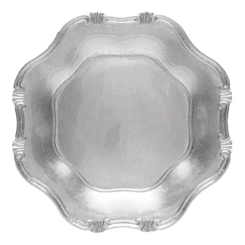 13" Charger Plate, Silver
