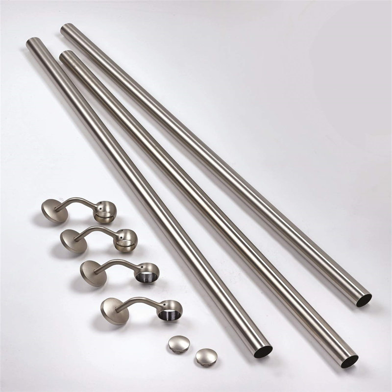 4cm H x 360cm W Stair Banister, Satin Stainless Steel