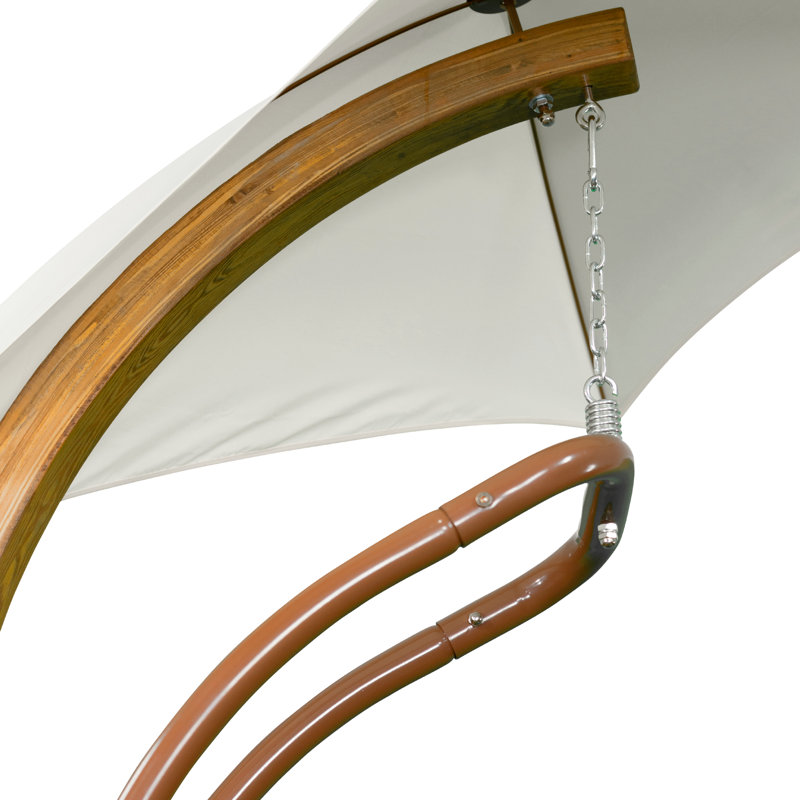 Chaise longue suspendue avec support