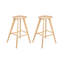 Set of 2 Bar Stools Light Brown