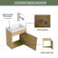 Ensemble de meuble-lavabo simple 17,36 po avec dessus Feld