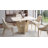 Compact Italian Style Dining Table for 4 with Painted Glass top and Elegant Wood Base-1316924809-1316924822
