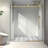 6076 Matte Black Shower Door, One Fixed & Shiftable, 70Mm 304 Stainless Steel Pulley, , Nano Cleaning, Tempered Glass For Bathroom Use Door 6076, Pulleys, Function, Clean, Glass, Appealing Addition-124961290