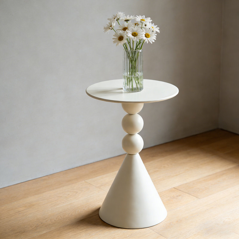 Small End Table, Side Table, White