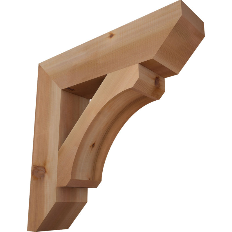 Support en bois / corbeau, H 26 po x l 5,5 po x P 26 po, Cèdre rouge de l'Ouest (lisse)