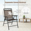Ensemble de 2 chaises de patio pliantes avec accoudoirs