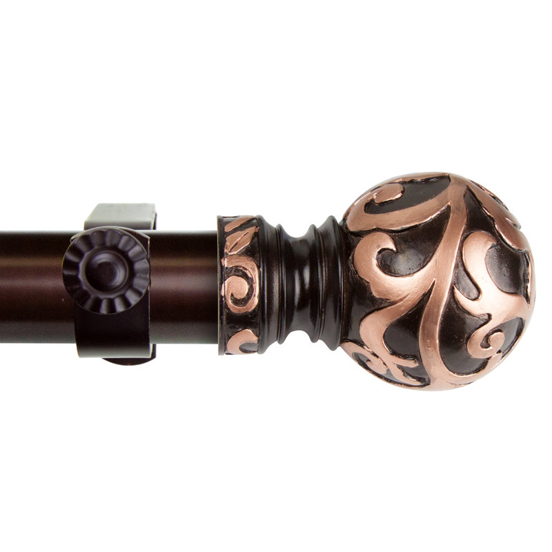 Tringle à rideaux simple cyprès deasia, Bronze