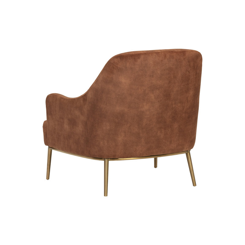 Cameron Lounge Chair, Orange Polyester